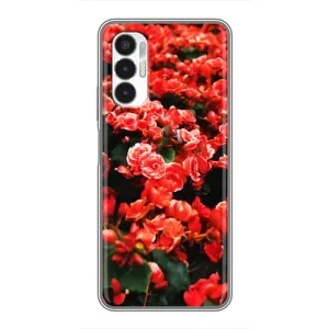 Чохли з квітами для Tecno POVA 3 (LF7n) (VPrint) (Квіти червоні)