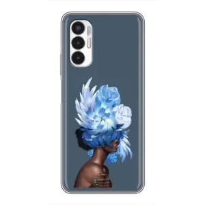 Чехлы (ART) Цветы на Tecno POVA 3 (LF7n) (VPrint) (Квіти на голові)