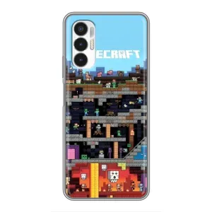 Чохол Майнкрафт на Tecno POVA 3 (LF7n) (AlphaPrint) Minecraft (фон Minecraft)