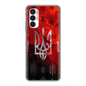 Украинские Чехлы для Tecno POVA 3 (LF7n) с картинкой УПА (AlphaPrint) (ГЕРБ УПА)
