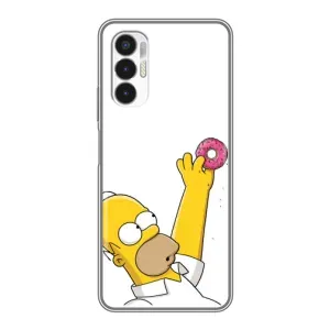 Чjхол з Сімпсонами для Tecno POVA 3 (LF7n) (VPrint) (Гомер з пончиком)