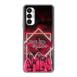 Чехол Гра в кальмара для Tecno POVA 3 (LF7n) (Охранники Игра кальмара)