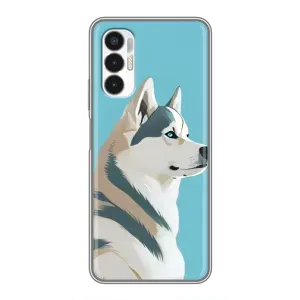 Чохол з Хаскі Tecno POVA 3 (LF7n) - (AlphaPrint) (Хаскі арт)