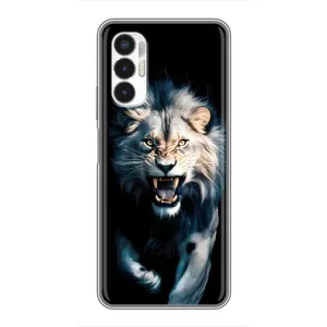 Чехол с картинкой «Хищники» для Tecno POVA 3 (LF7n) (Лев в темноте)