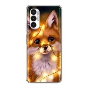 Чохли з картинкою Лисичка для Tecno POVA 3 (LF7n) (VPrint) (Лисичка в гірляндах)