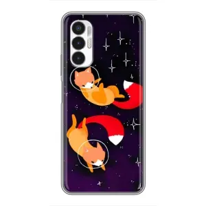 Чохли з картинкою Лисичка для Tecno POVA 3 (LF7n) (VPrint) (Лисички космонавти)