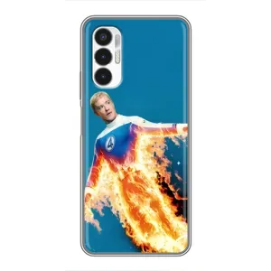 Чохол з принтом Фантастична четвірка для Tecno POVA 3 (LF7n) (Людина-факел у вогні)