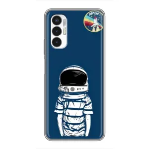 Чехол NASA для Tecno POVA 3 (LF7n) (AlphaPrint) (Мальчик в шлеме)