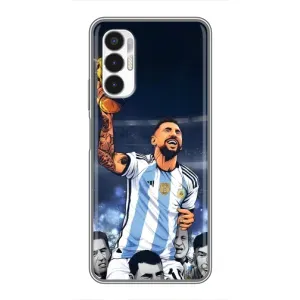 Чехлы для Tecno POVA 3 (LF7n) (Leo чемпион) (AlphaPrint) (Месси с кубком)