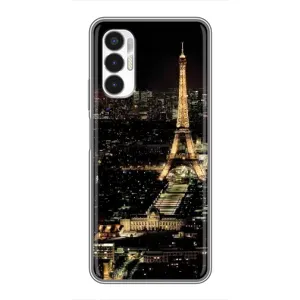 Чохол Ейфелева Вежа Tecno POVA 3 (LF7n) - (AlphaPrint) (Нічний Париж)