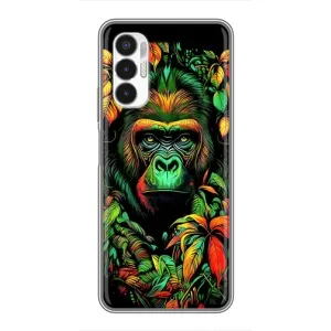 Чохол з Мавпами Tecno POVA 3 (LF7n) - (AlphaPrint) (Мавпа в квітах)