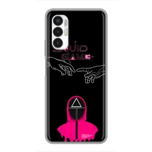 Чехол Гра в кальмара для Tecno POVA 3 (LF7n) (Минимализм Игра кальмара)
