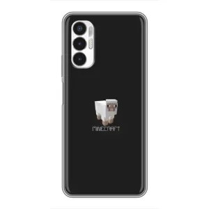 Чохол Майнкрафт на Tecno POVA 3 (LF7n) (AlphaPrint) Minecraft (Овечка Майнкрафт)