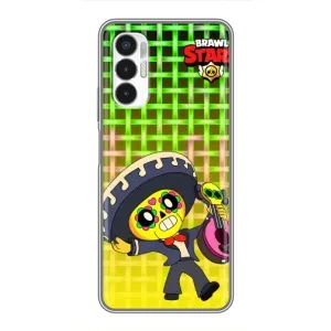 Чехлы Brawl Stars для Tecno POVA 3 (LF7n) (AlphaPrint) (Поко в самбреро)