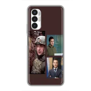 Чохол для Tecno POVA 3 (LF7n) (AlphaPrint - с принтом Зеленського) (Президент)