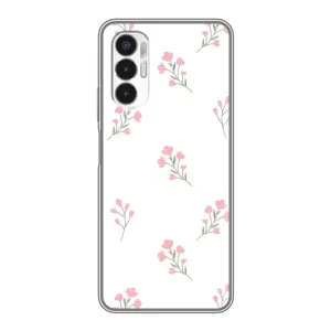 Чохол з розовим принтом для Tecno POVA 3 (LF7n) (Рожеві квіти)