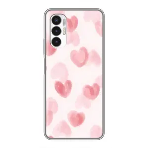 Чохол з розовим принтом для Tecno POVA 3 (LF7n) (Рожеві сердечки)