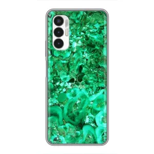Мраморний чехол на Tecno POVA 3 (LF7n) (VPrint) (Салатовий Мрамор)