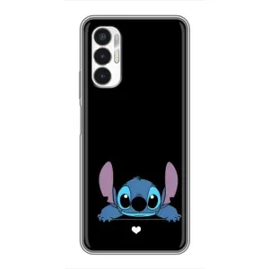 Чехол с принтом Стич на TECNO POVA 3 (LF7n) (Стич на черном)