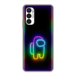 Чехол Амонг Ас для Tecno POVA 3 (LF7n) (AlphaPrint) (Яркий скин)