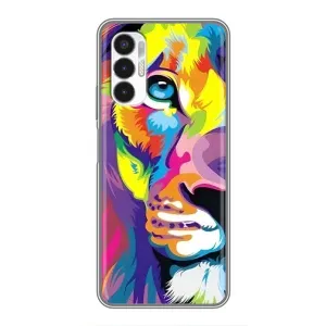 Чохол з картинкою ЛЕВ для Tecno POVA 3 (LF7n) (VPrint) (Яскравий Лев)