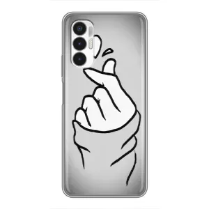 Чохол з принтом для Tecno POVA 3 (LF7n) (AlphaPrint - Знак сердечка) (Значок Love)