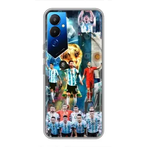 Чехлы Месси для Tecno POVA 4 (LG7n) (AlphaPrint) (Аргентина Месси)