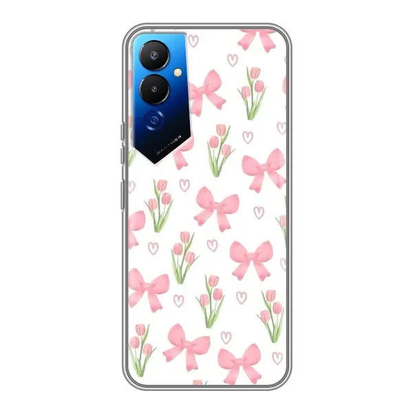Чехол с принтом «Банты и цветы» для TECNO POVA 4 (LG7n) Чехол с принтом «Банты и цветы» для TECNO POVA 4 (LG7n)