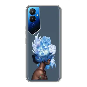 Чехлы (ART) Цветы на Tecno POVA 4 (LG7n) (VPrint) (Квіти на голові)