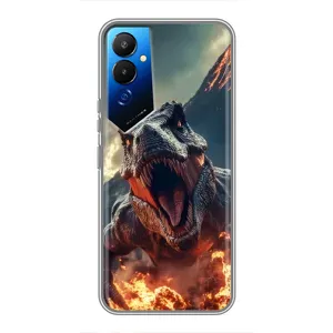 Чехол с картинкой «Хищники» для Tecno POVA 4 (LG7n) (Огненный динозавр)