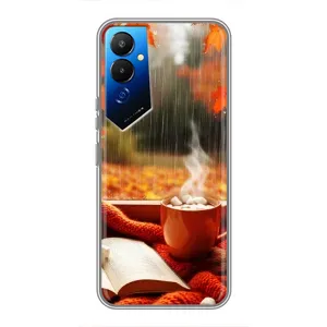 Чехол с принтом «Кофе и дождь» для TECNO POVA 4 (LG7n)