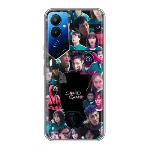 Чохол Гра в кальмара для Tecno POVA 4 (LG7n) (Колаж Гра кальмара)