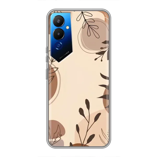 Чохол з принтом «Коричневі квіти» для TECNO POVA 4 (LG7n) Чохол з принтом «Коричневі квіти» для TECNO POVA 4 (LG7n)