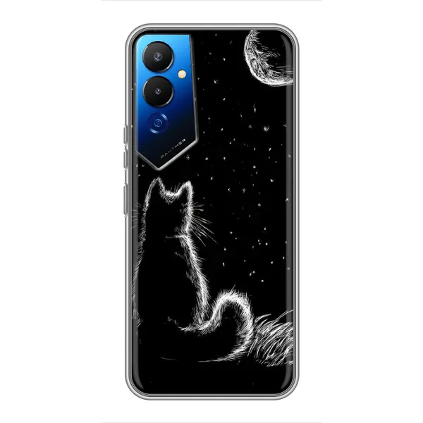 Чохол з принтом «Котик і місяць» для TECNO POVA 4 (LG7n) Чохол з принтом «Котик і місяць» для TECNO POVA 4 (LG7n)