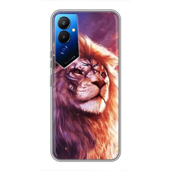 Чехол с принтом «Красочный Лев» для TECNO POVA 4 (LG7n)