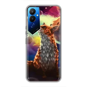 Чехлы с картинкой Лисички для Tecno POVA 4 (LG7n) (VPrint) (Лисица в космосе)