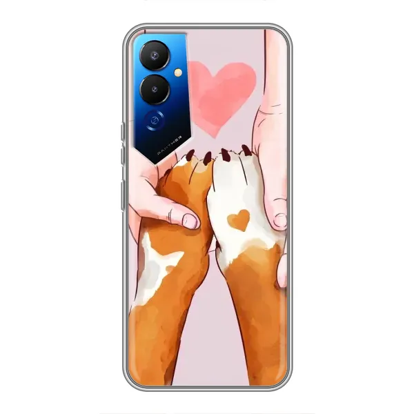 Чохол з принтом «Любовь до собак» для TECNO POVA 4 (LG7n)