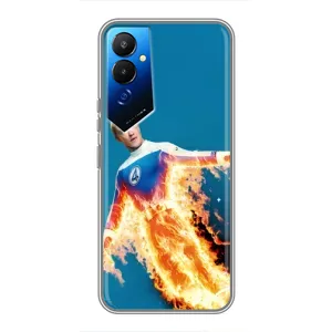 Чохол з принтом Фантастична четвірка для Tecno POVA 4 (LG7n) (Людина-факел у вогні)