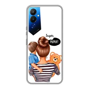 Чохол з друком для Tecno POVA 4 (LG7n) - (Мама з дитинкою) (AlphaPrint) (Мама з синочком)