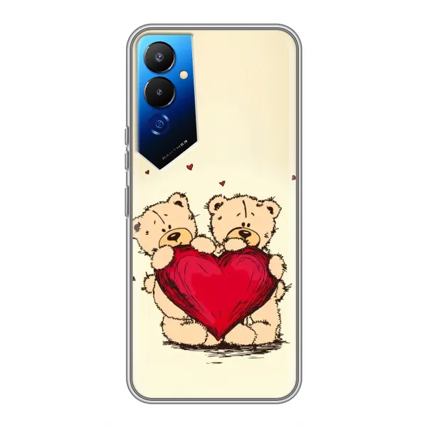Чехол с принтом «Медвежонки» для TECNO POVA 4 (LG7n)