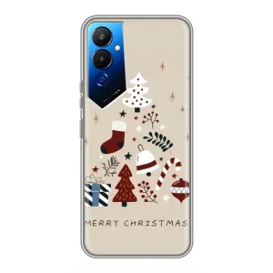 Різдвяні, Святкові Чохли для ТЕКНО ПОВА 4 (ЛГ7н) (Merry Christmas)