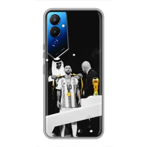 Чехлы для Tecno POVA 4 (LG7n) (Leo чемпион) (AlphaPrint) (Месси в накидке)