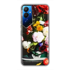 Бренднові Чохли для Tecno POVA 4 (LG7n) - (PREMIUMPrint) (Nike цветы)