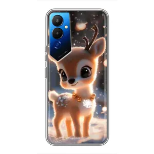 Яскравий чохол для TECNO POVA 4 (LG7n) з Зимові Оленята (Оленятко)