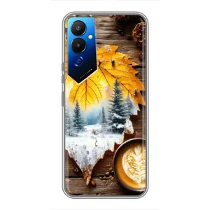 Чехол с принтом «Осенне-зимний кофе» для TECNO POVA 4 (LG7n)