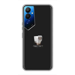 Чохол Майнкрафт на Tecno POVA 4 (LG7n) (AlphaPrint) Minecraft (Овечка Майнкрафт)