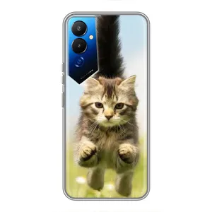 Чехлы с Котиками для Tecno POVA 4 (LG7n) (VPrint) (Прыжок кота)