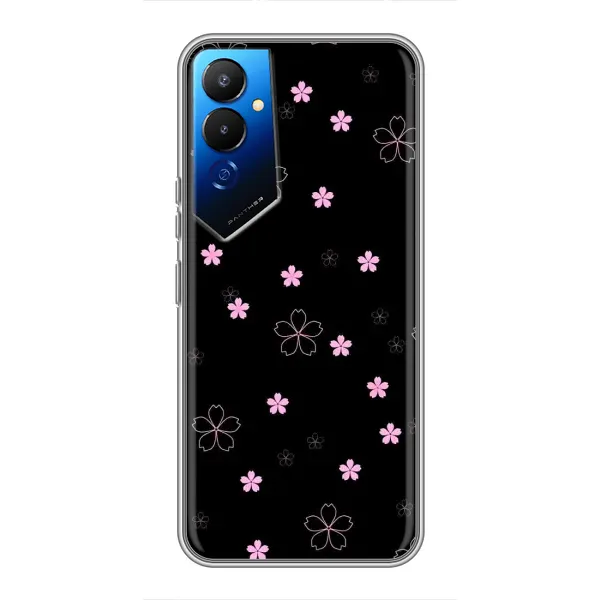 Чехол с принтом «Розовые цветы на черном» для TECNO POVA 4 (LG7n) Чехол с принтом «Розовые цветы на черном» для TECNO POVA 4 (LG7n)