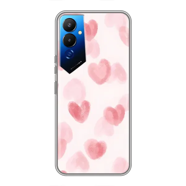 Чехол с принтом «Розовые сердечки» для TECNO POVA 4 (LG7n) Чехол с принтом «Розовые сердечки» для TECNO POVA 4 (LG7n)