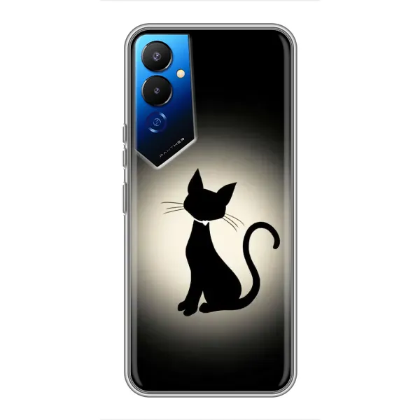 Чохол з принтом «Силует котика» для TECNO POVA 4 (LG7n) Чохол з принтом «Силует котика» для TECNO POVA 4 (LG7n)